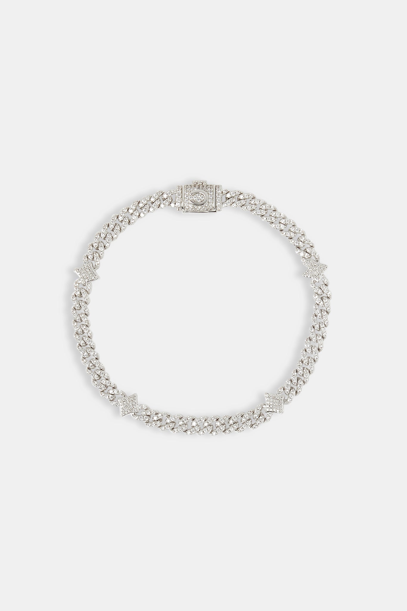 Iced Star Cross Kubanisches Armband – 5 mm